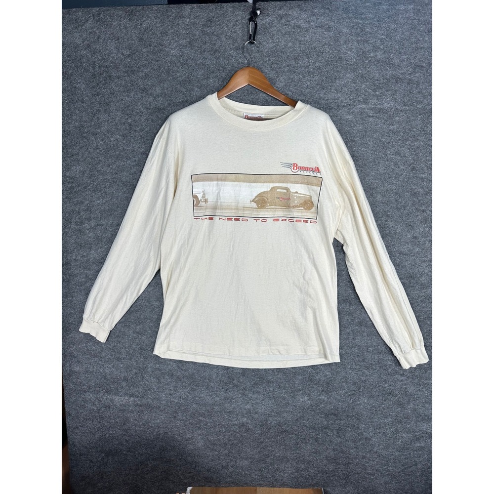 Bonneville Watches Graphic T Shirt‎ XL Cream "The Need to Exceed" Hot Rod